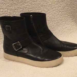 Frye black leather ankle boots 8.5